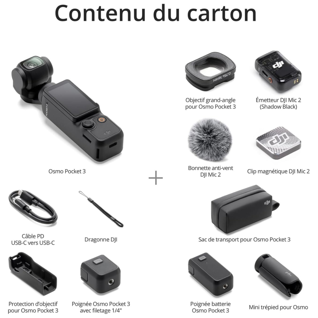 DJI Osmo Pocket 3 Créateur Bundle