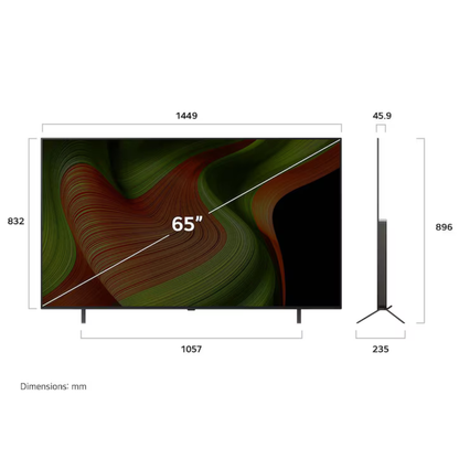LG OLED evo AI B5 4K Smart TV 2025 65 pouces